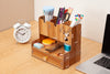 Wooden Desktop Organizer W Pen Holder