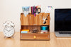 Wooden Desktop Organizer W Pen Holder