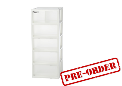 (Pre Order) KEYWAY 5-Tier Drawer Top Shelf w/2 Compartment,42.1(L)x35.8(W)x105.5(H)cm