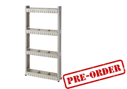 (Pre Order) KEYWAY 4-Tier Slim Rack,56.6(L)x12.5(W)x104.2(H)cm