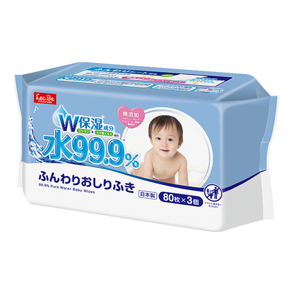 LEC.Be 99.9% Soft Baby Wipes 3x80sheet 655g