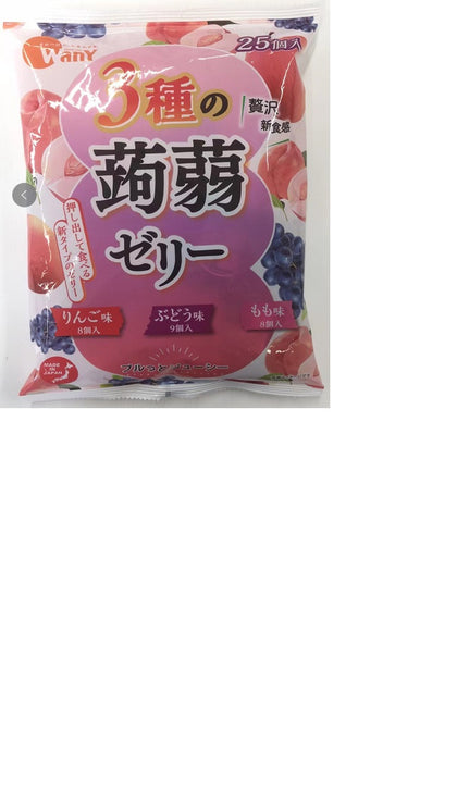 WANY 3 Flavor Konjac Jelly 24s 408g (1 Bag/Bundle of 2)