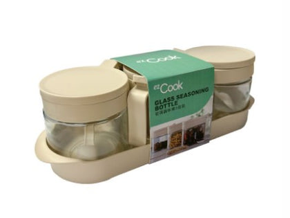 ezCook Glass Seasoning Jar Seat Of 3 - JHC1918