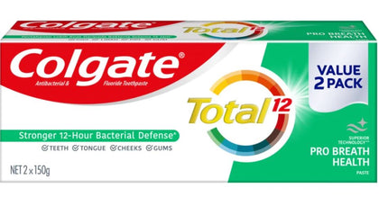 COLGATE T/Paste Total 12 Breath Health 2x150g