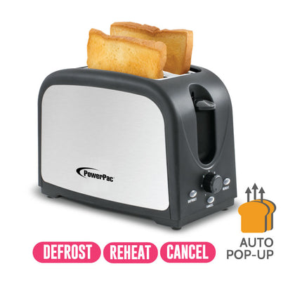 PowerPac 2 Slice Pop Up Bread Toaster