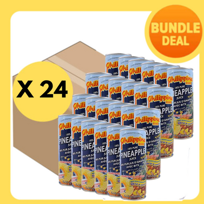 (Bundle of 24) PHILIPPINE BRAND Pineapple Juice w/ bits 250ml