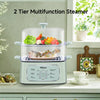 2in1 Multi function 2 Tier Food Steamer & Steamboat 9.2L