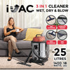 WET & DRY + BLOWER VACUUM CLEANER WITH VACUUM 18KPA SUCTION PPV2500