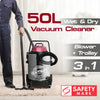 WET & DRY VACUUM CLEANER WITH BLOWER AND TROLLEY 50L PPV5500