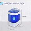 2IN1 MINI WASHING MACHINE - 15 MINS FAST LAUNDRY PPW820