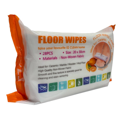 Ez Clean Floor Wipes Lemon 28 pcs - (1pcs/Bundle of 12/24)