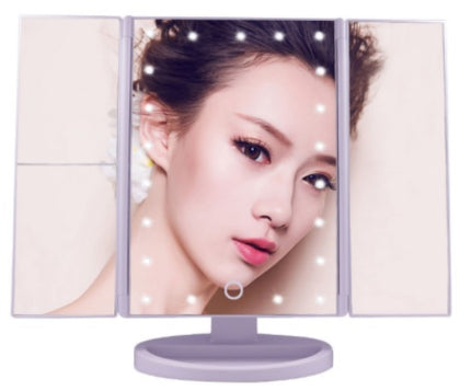 Trifold Mirror with LED Lights and Touch GM | 17.8 x 12 x 27.3cm | Makeup Mirror