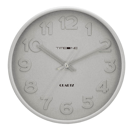 Timeline Convex Wall Clock Grey/White 30 x 4.3cm - TIM-WC280GY