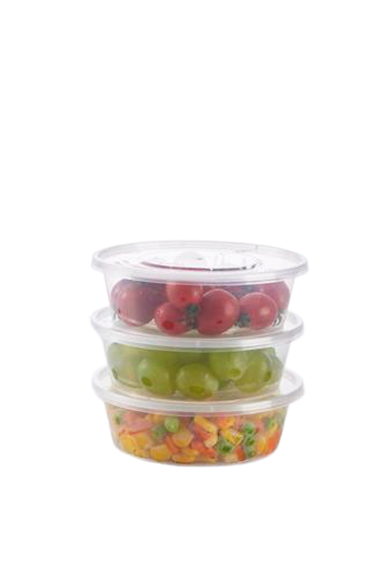 JapanHome Disposable Plastic Food Container 300ml 7 pieces Round 